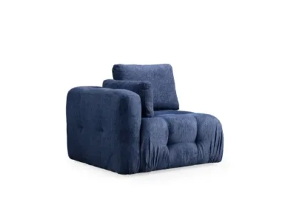 Detail produktu Rohová sedacia súprava / Rohová pohovka Amaris 2 Seater With Pouffe - Navy Blue