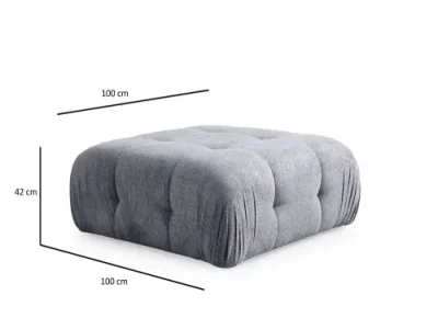 Detail produktu Rohová sedacia súprava / Rohová pohovka Amaris 2 Seater With Pouffe - Grey