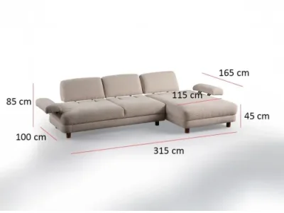 Detail produktu Rohová rozkladacia pohovka Nice L Corner Right - Cream