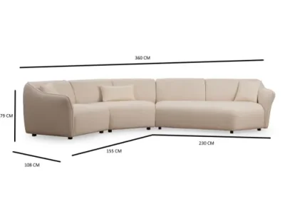 Detail produktu Rohová sedacia súprava / Rohová pohovka Mentıs Corner 5 (L1+Cx+2Xr)
