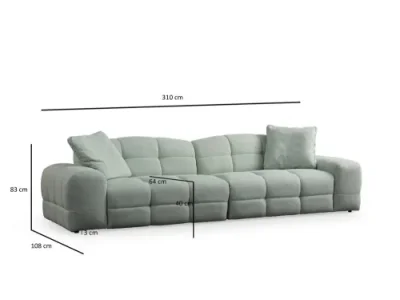 Detail produktu Trojmiestna pohovka Pescara Lounge (L2-2R) - Pale Green