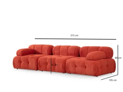 Detail produktu Trojmiestna pohovka Doblo 3 Seater ( L1-O1-1R) - Red