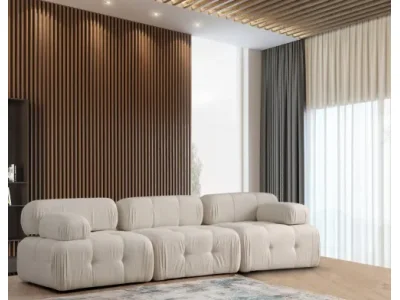 Trojmiestna pohovka Doblo 3 Seater ( L1-O1-1R) - Cream Bouclette