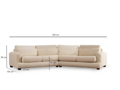 Detail produktu Štvormiestna pohovka River 4 Seater Right (L2-Xc Right) - Beige