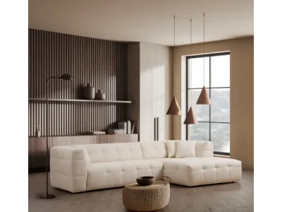 Rohová sedacia súprava / Rohová pohovka Cady 3 Seater Right - Beige