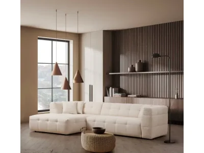 Rohová sedacia súprava / Rohová pohovka Cady 3 Seater Left - Beige