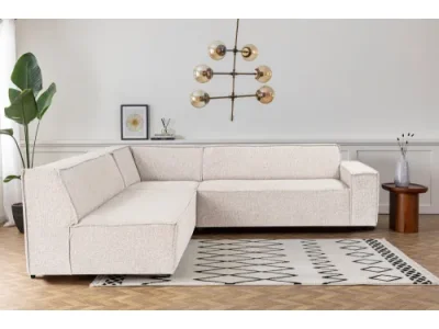 Rohová sedacia súprava / Rohová pohovka Puzzle Corner (O2-C-R2) - Light Brown