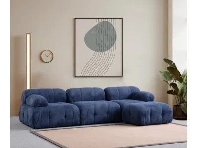 Rohová sedacia súprava / Rohová pohovka Petite 3 - Night Blue