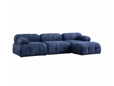 Detail produktu Rohová sedacia súprava / Rohová pohovka Petite 3 - Night Blue