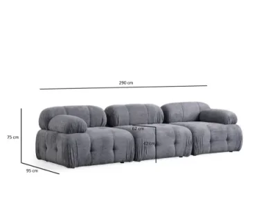 Detail produktu Rohová sedacia súprava / Rohová pohovka Petite 3 - Grey