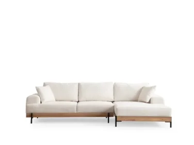 Detail produktu Rohová sedacia súprava / Rohová pohovka Eti Oak Right - White