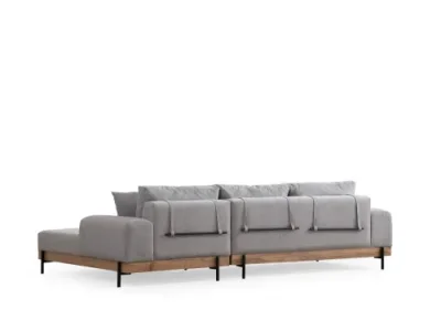 Detail produktu Rohová sedacia súprava / Rohová pohovka Eti Oak Right - Grey