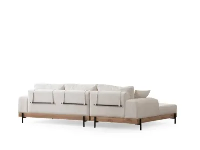 Detail produktu Rohová sedacia súprava / Rohová pohovka Eti Oak Left - White