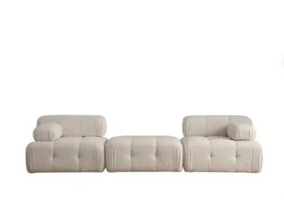 Detail produktu Trojmiestna pohovka Doblo 3 Seater ( L1-Pouffe-1R) - Cream Bouclette