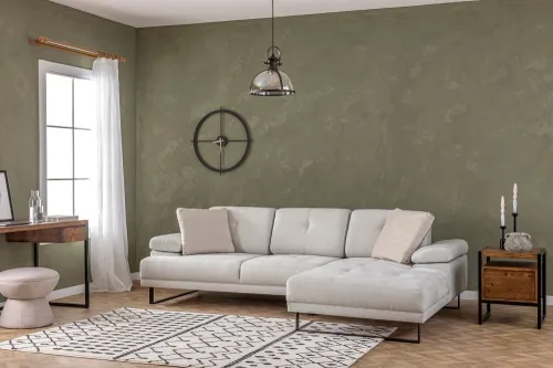 Rohová sedacia súprava / Rohová pohovka Mustang Large Right - Beige