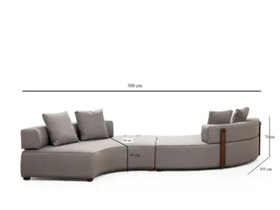 Detail produktu Rohová sedacia súprava / Rohová pohovka Gondol-5 (CHL-SAĞ-CHL-SAĞ) - Grey