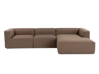 Rohová sedacia súprava / Rohová pohovka Mora XL (L1-O1-ChlRight) - Brown
