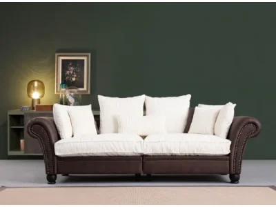 Trojmiestna pohovka Lawrence Lounge - Brown, White