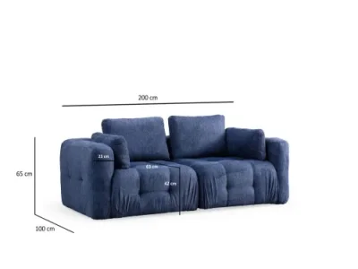 Detail produktu Dvojmiestna pohovka Amaris 2 Seater - Navy Blue
