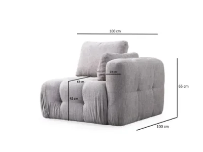 Detail produktu Dvojmiestna pohovka Amaris 2 Seater - Light Grey