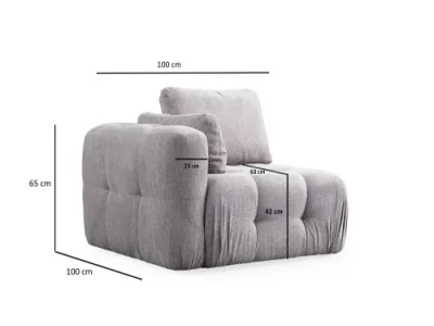 Detail produktu Dvojmiestna pohovka Amaris 2 Seater - Light Grey