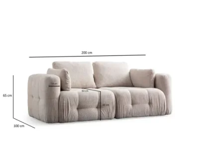 Detail produktu Dvojmiestna pohovka Amaris 2 Seater - Beige