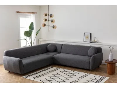 Rohová sedacia súprava / Rohová pohovka Eddy Corner 2 (3L-C-3R) - Dark Grey