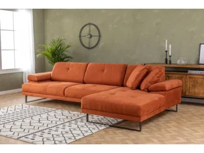 Rohová sedacia súprava / Rohová pohovka Mustang Small Right - Orange