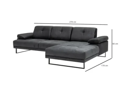 Detail produktu Rohová sedacia súprava / Rohová pohovka Mustang Small Right - Anthracite