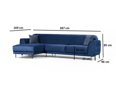 Detail produktu Rohová rozkladacia pohovka Image Corner Left ( Chl-3R ) - Navy Blue