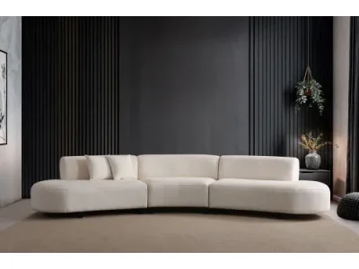 Rohová sedacia súprava / Rohová pohovka Pars Cream (L1 + 01 + 1R) - Corner v2