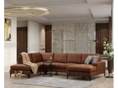 Rohová sedacia súprava / Rohová pohovka Porto Corner (EOT-C-02-CHL) - Camel