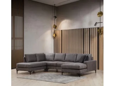 Rohová sedacia súprava / Rohová pohovka Porto Corner (EOT-C-02-CHL) - Anthracite