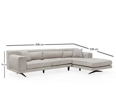 Detail produktu Rohová sedacia súprava / Rohová pohovka Jivago Corner Right (L2-Chl) - Beige