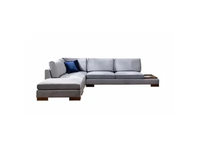 Detail produktu Rohová sedacia súprava / Rohová pohovka Tulip Corner Left With Pouf - Dark Grey