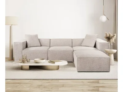 Detail produktu Rohová sedacia súprava / Rohová pohovka Lora (L1-O1-1R-POUFFE ) - Mocha