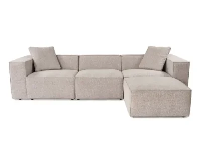 Detail produktu Rohová sedacia súprava / Rohová pohovka Lora (L1-O1-1R-POUFFE ) - Mocha