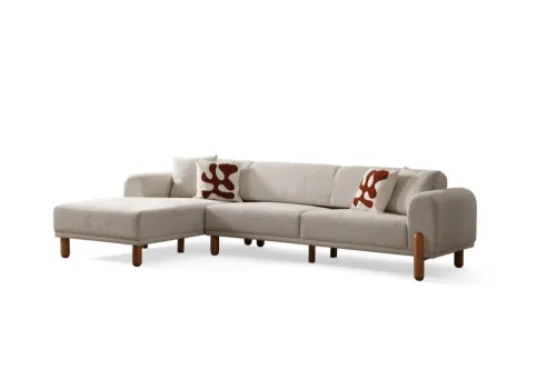 Rohová rozkladacia pohovka Lyke Left - Cream