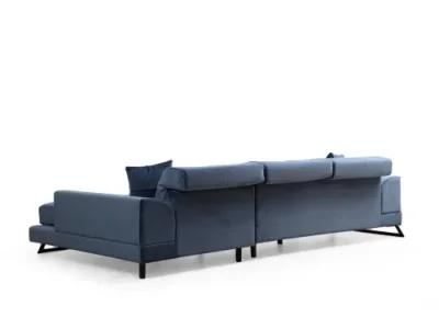 Detail produktu Rohová sedacia súprava / Rohová pohovka Frido Right (L3+Chl) - Navy Blue