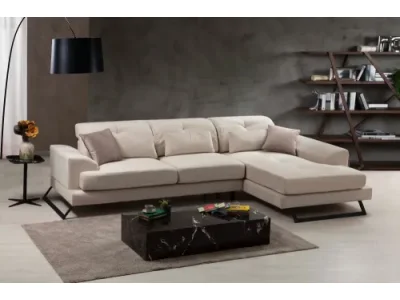 Rohová sedacia súprava / Rohová pohovka Frido Corner Right (L3+Chl) - Ecru