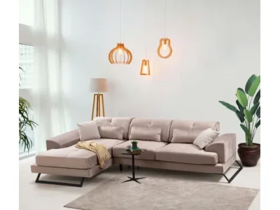Rohová sedacia súprava / Rohová pohovka Frido Corner Left (Chl+3R) - Beige