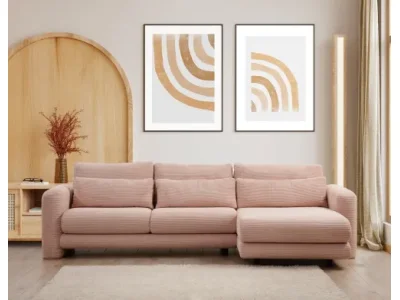 Rohová sedacia súprava / Rohová pohovka Lily Corner Right Pink