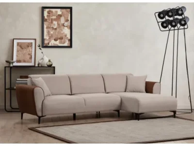 Rohová rozkladacia pohovka Aren Right - Beige, Cinnamon