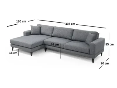 Detail produktu Rohová rozkladacia pohovka Nordic Corner Left (Chl+3R)