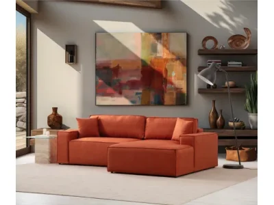 Rohová rozkladacia pohovka Pırlo Corner Right - Orange