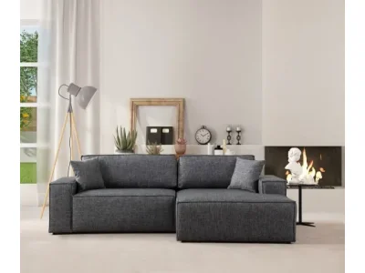 Rohová rozkladacia pohovka Pırlo Corner Right - Dark Grey