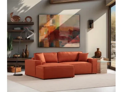 Rohová rozkladacia pohovka Pırlo Corner Left - Orange