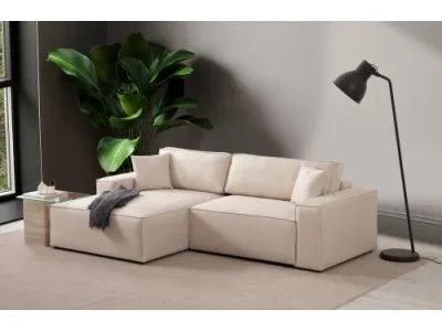 Rohová rozkladacia pohovka Pırlo Corner Left - Ecru