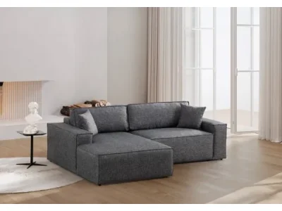 Rohová rozkladacia pohovka Pırlo Corner Left - Dark Grey