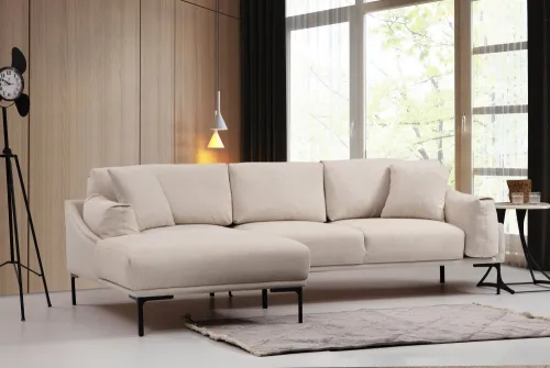 Rohová sedacia súprava / Rohová pohovka Leo Corner Left - Cream